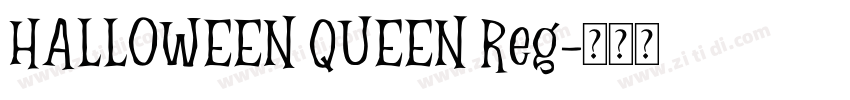 HALLOWEEN QUEEN Reg字体转换